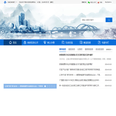 广西柳州市投资促进局网站